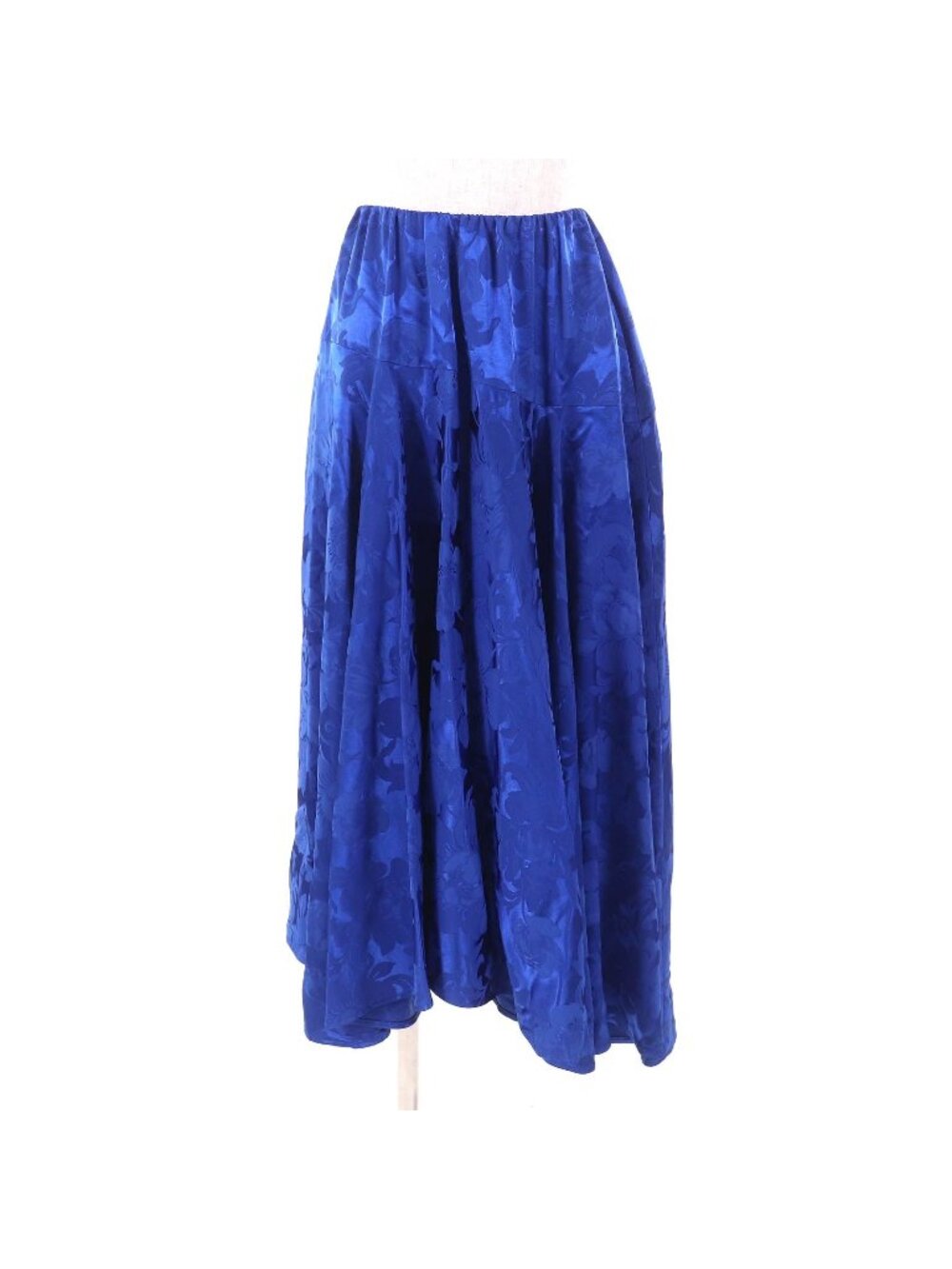 Balenciaga Floral Long Flare Skirt Blue 36